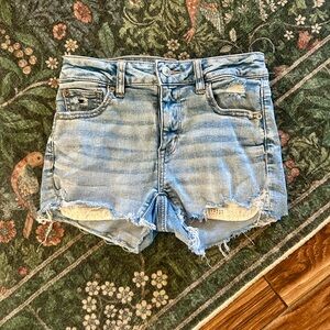 American Eagle Next Level Stretch Light Wash Denim Shorts